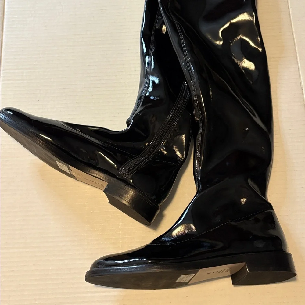 SCHUTZ Kaolin Black Patent Leather Over Knee boot NWT 7M